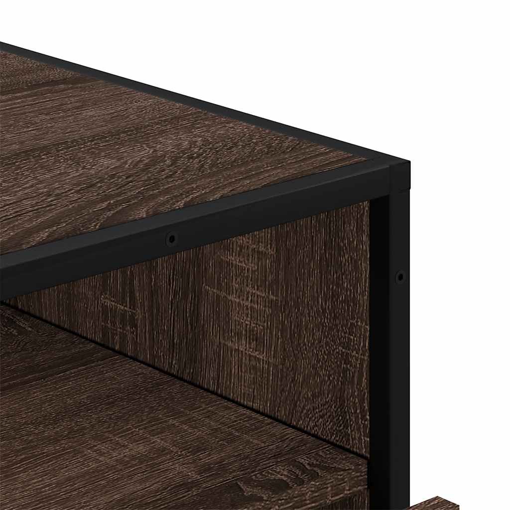 Kommode Brun Eik 70X41X70 Cm Konstruert Tre