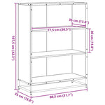 Bokhylle Svart 80,5X35X107,5 Cm Konstruert Tre