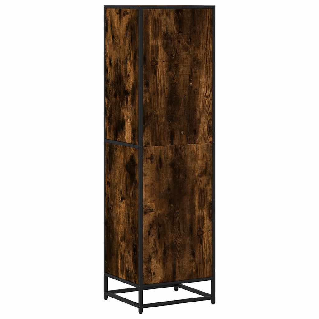 Bokhylle Røkt Eik 40X35X139 Cm Konstruert Tre