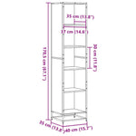 Bokhylle Svart 40X35X170,5 Cm Konstruert Tre
