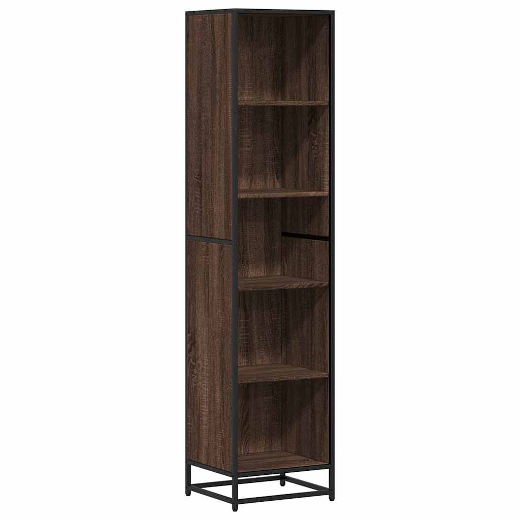 Bokhylle Brun Eik 40X35X170,5 Cm Konstruert Tre