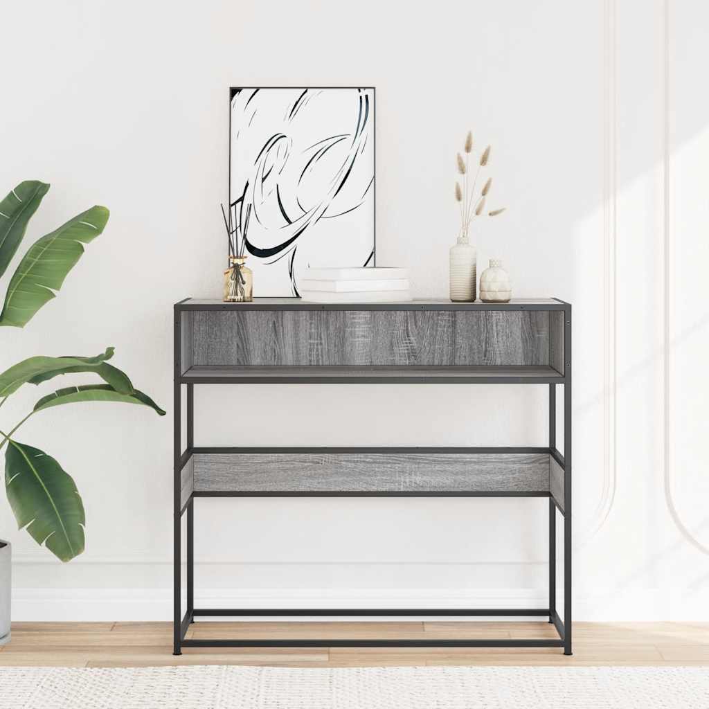 Konsollbord Grå Sonoma 90X35X80 Cm Konstruert Tre