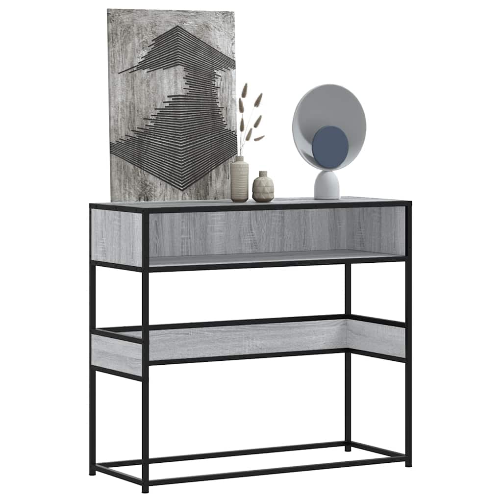 Konsollbord Grå Sonoma 90X35X80 Cm Konstruert Tre