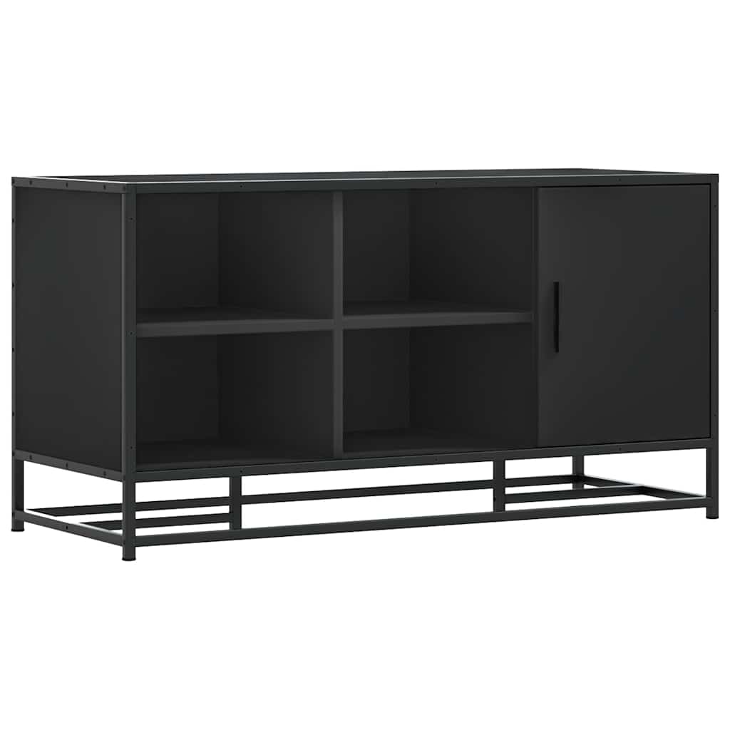 Skobenk Svart 100X40X53,5 Cm Konstruert Tre Og Metall