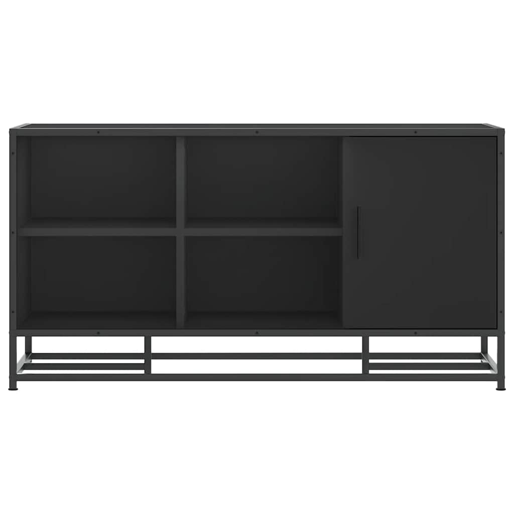 Skobenk Svart 100X40X53,5 Cm Konstruert Tre Og Metall