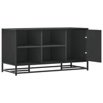 Skobenk Svart 100X40X53,5 Cm Konstruert Tre Og Metall
