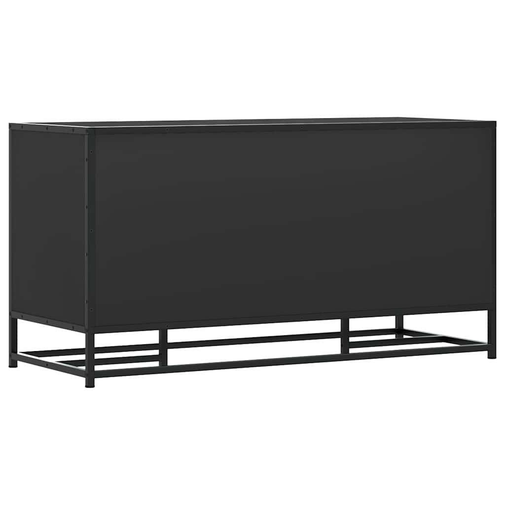 Skobenk Svart 100X40X53,5 Cm Konstruert Tre Og Metall