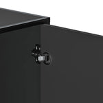 Skobenk Svart 100X40X53,5 Cm Konstruert Tre Og Metall