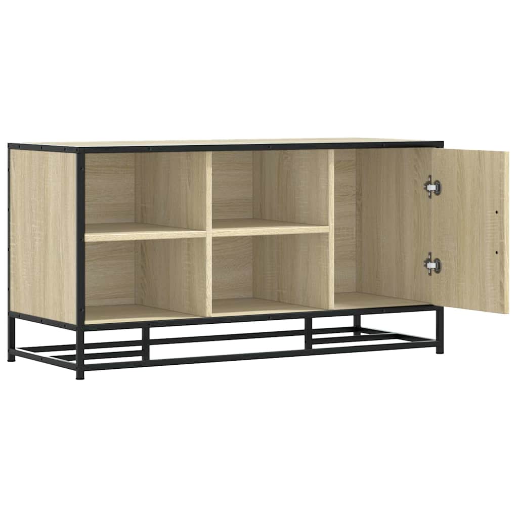 Skobenk Sonoma Eik 100X40X53,5 Cm Konstruert Tre Og Metall