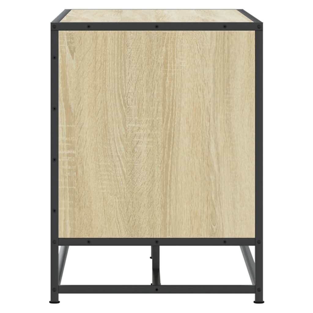Skobenk Sonoma Eik 100X40X53,5 Cm Konstruert Tre Og Metall