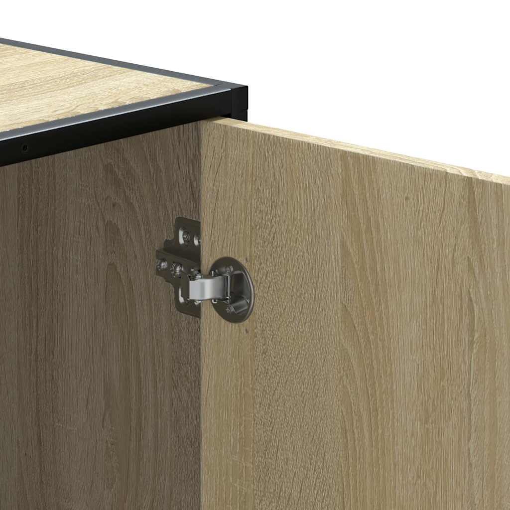 Skobenk Sonoma Eik 100X40X53,5 Cm Konstruert Tre Og Metall