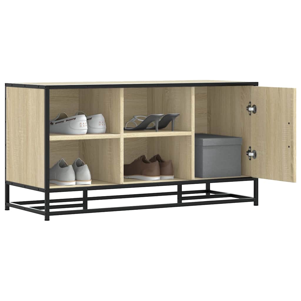 Skobenk Sonoma Eik 100X40X53,5 Cm Konstruert Tre Og Metall