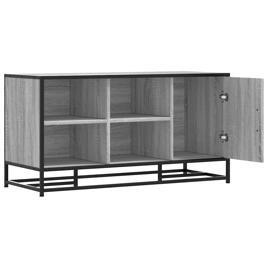 Skobenk Grå Sonoma 100X40X53,5 Cm Konstruert Tre Og Metall