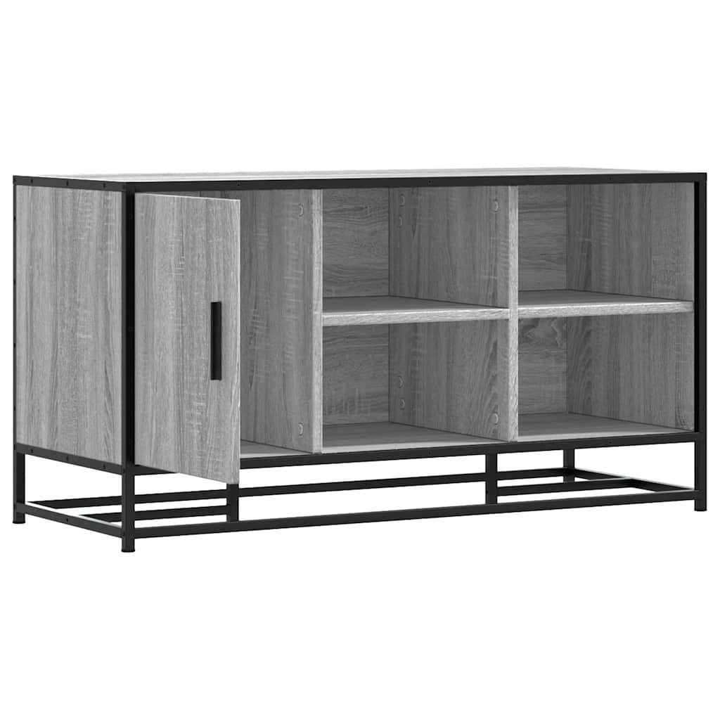 Skobenk Grå Sonoma 100X40X53,5 Cm Konstruert Tre Og Metall