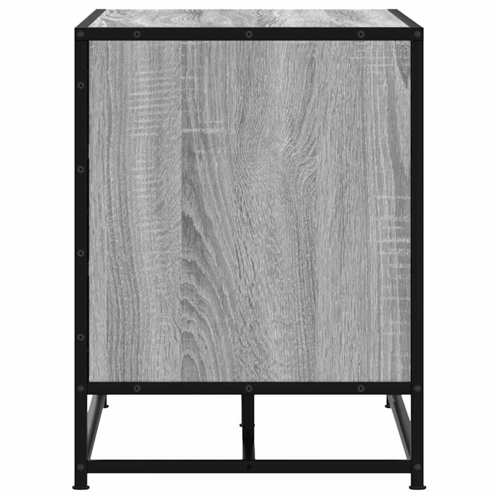 Skobenk Grå Sonoma 100X40X53,5 Cm Konstruert Tre Og Metall