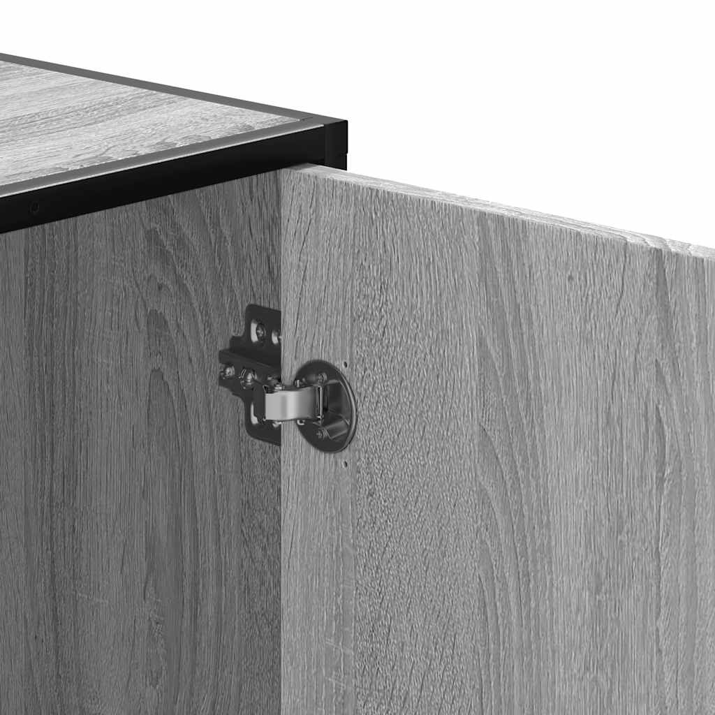 Skobenk Grå Sonoma 100X40X53,5 Cm Konstruert Tre Og Metall