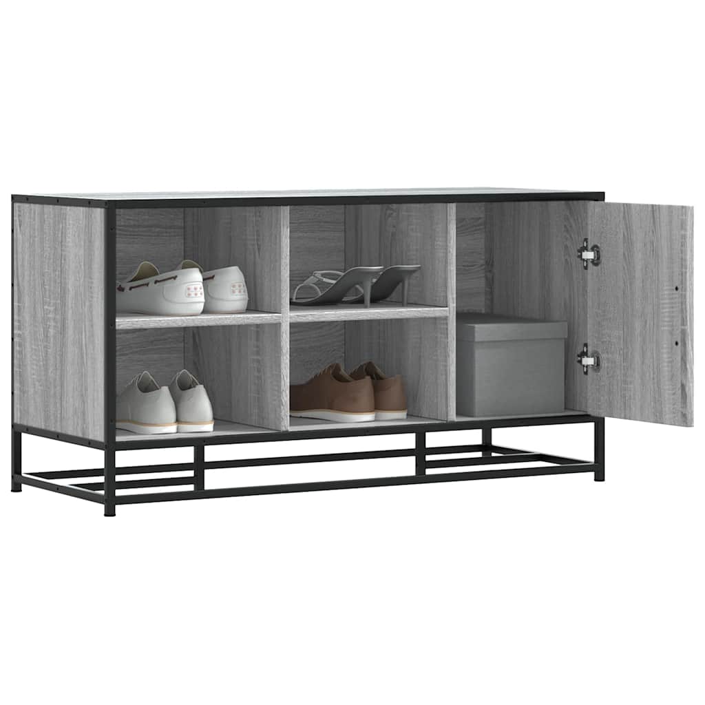 Skobenk Grå Sonoma 100X40X53,5 Cm Konstruert Tre Og Metall