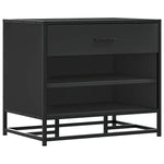 Skobenk Svart 60X40X53,5 Cm Konstruert Tre Og Metall