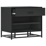 Skobenk Svart 60X40X53,5 Cm Konstruert Tre Og Metall