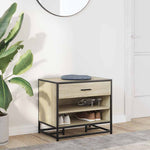 Skobenk Sonoma Eik 60X40X53,5 Cm Konstruert Tre Og Metall