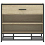 Skobenk Sonoma Eik 60X40X53,5 Cm Konstruert Tre Og Metall