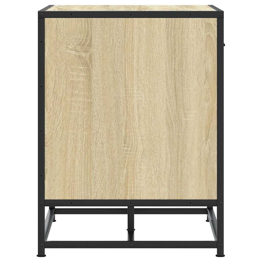 Skobenk Sonoma Eik 60X40X53,5 Cm Konstruert Tre Og Metall