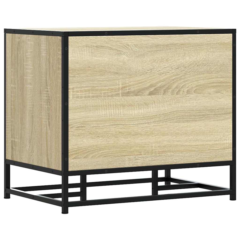 Skobenk Sonoma Eik 60X40X53,5 Cm Konstruert Tre Og Metall