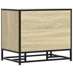 Skobenk Sonoma Eik 60X40X53,5 Cm Konstruert Tre Og Metall