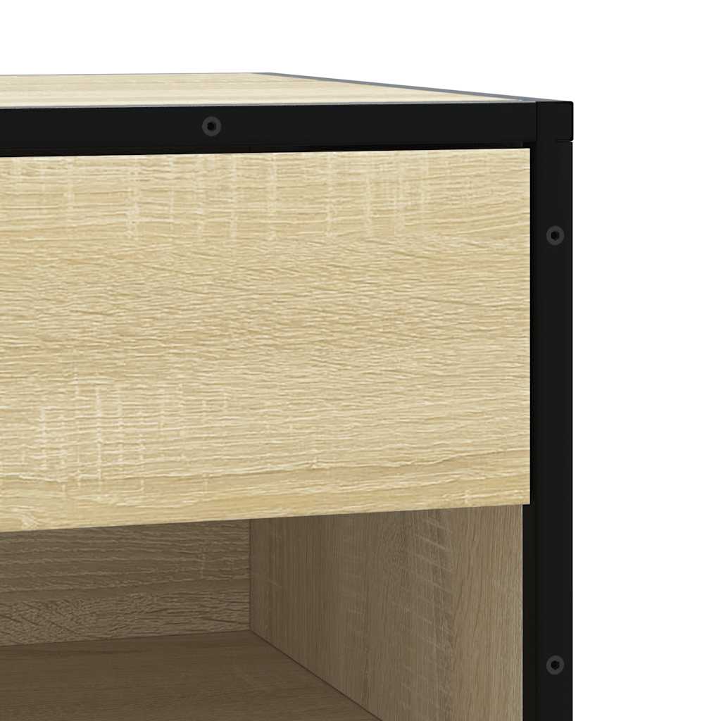 Skobenk Sonoma Eik 60X40X53,5 Cm Konstruert Tre Og Metall