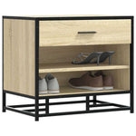 Skobenk Sonoma Eik 60X40X53,5 Cm Konstruert Tre Og Metall