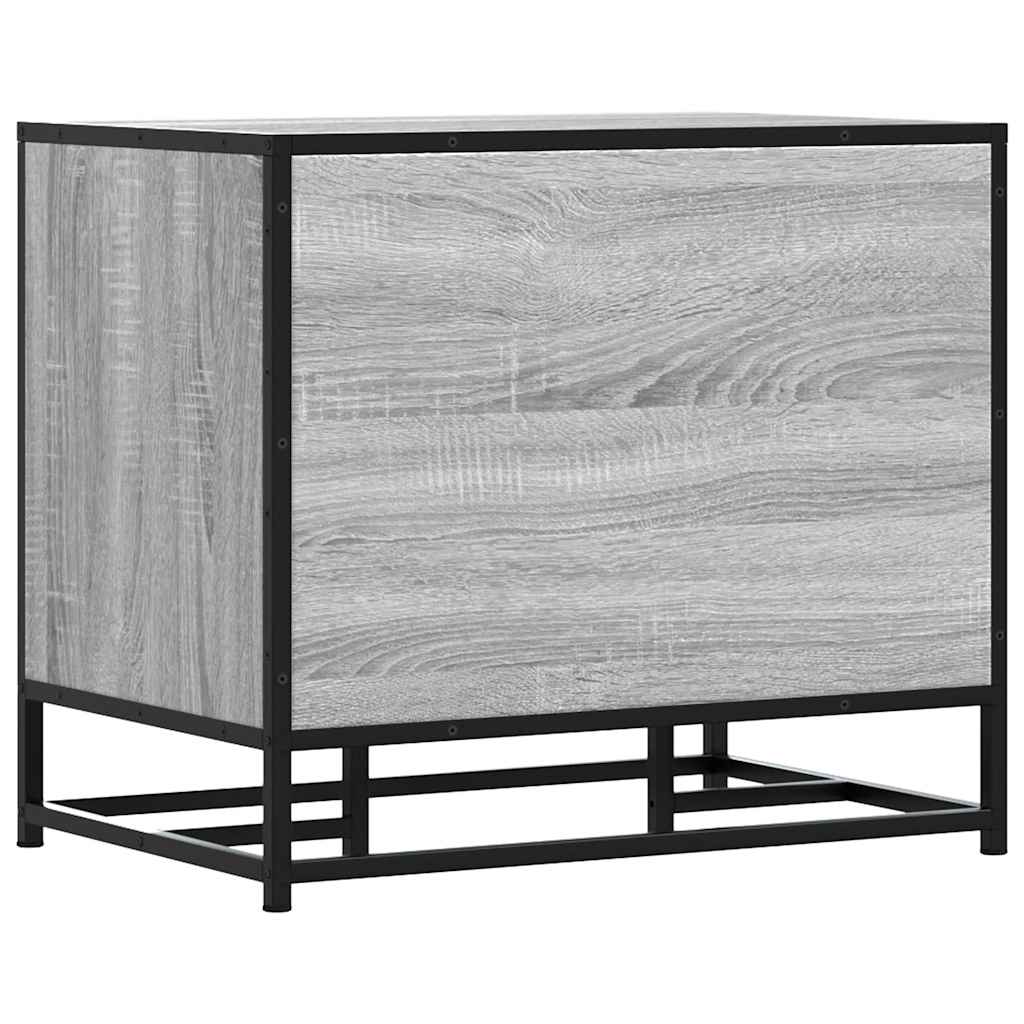 Skobenk Grå Sonoma 60X40X53,5 Cm Konstruert Tre Og Metall