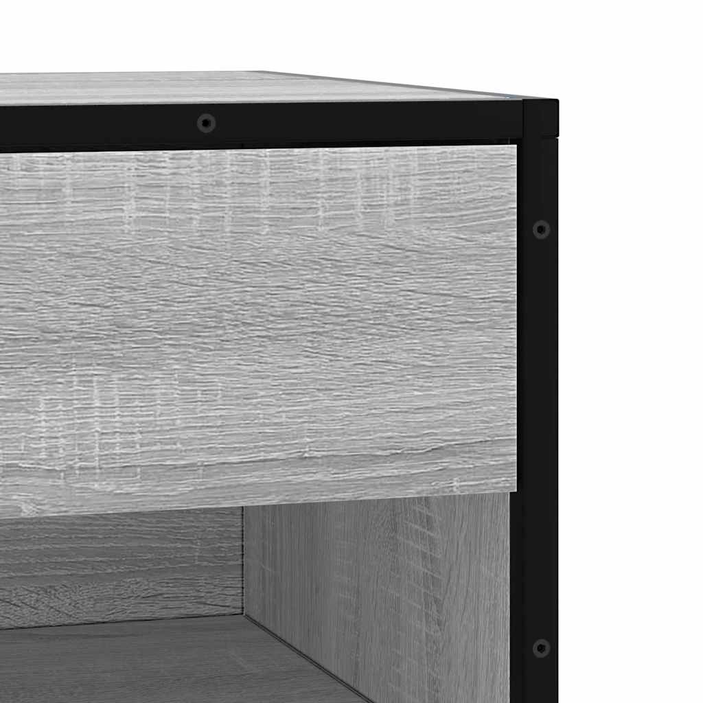 Skobenk Grå Sonoma 60X40X53,5 Cm Konstruert Tre Og Metall