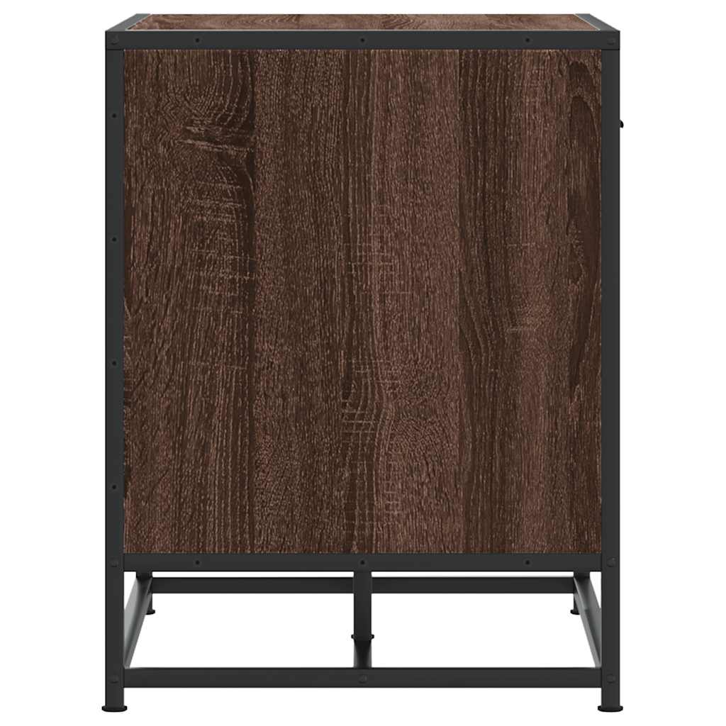 Skobenk Brun Eik 60X40X53,5 Cm Konstruert Tre Og Metall