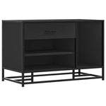 Skobenk Svart 80X40X53,5 Cm Konstruert Tre Og Metall