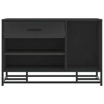 Skobenk Svart 80X40X53,5 Cm Konstruert Tre Og Metall