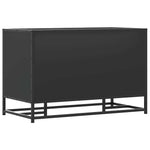 Skobenk Svart 80X40X53,5 Cm Konstruert Tre Og Metall