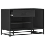 Skobenk Svart 80X40X53,5 Cm Konstruert Tre Og Metall