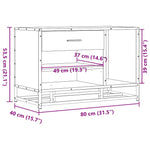 Skobenk Svart 80X40X53,5 Cm Konstruert Tre Og Metall