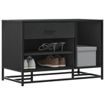 Skobenk Svart 80X40X53,5 Cm Konstruert Tre Og Metall