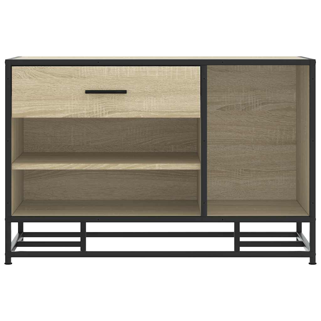 Skobenk Sonoma Eik 80X40X53,5 Cm Konstruert Tre Og Metall