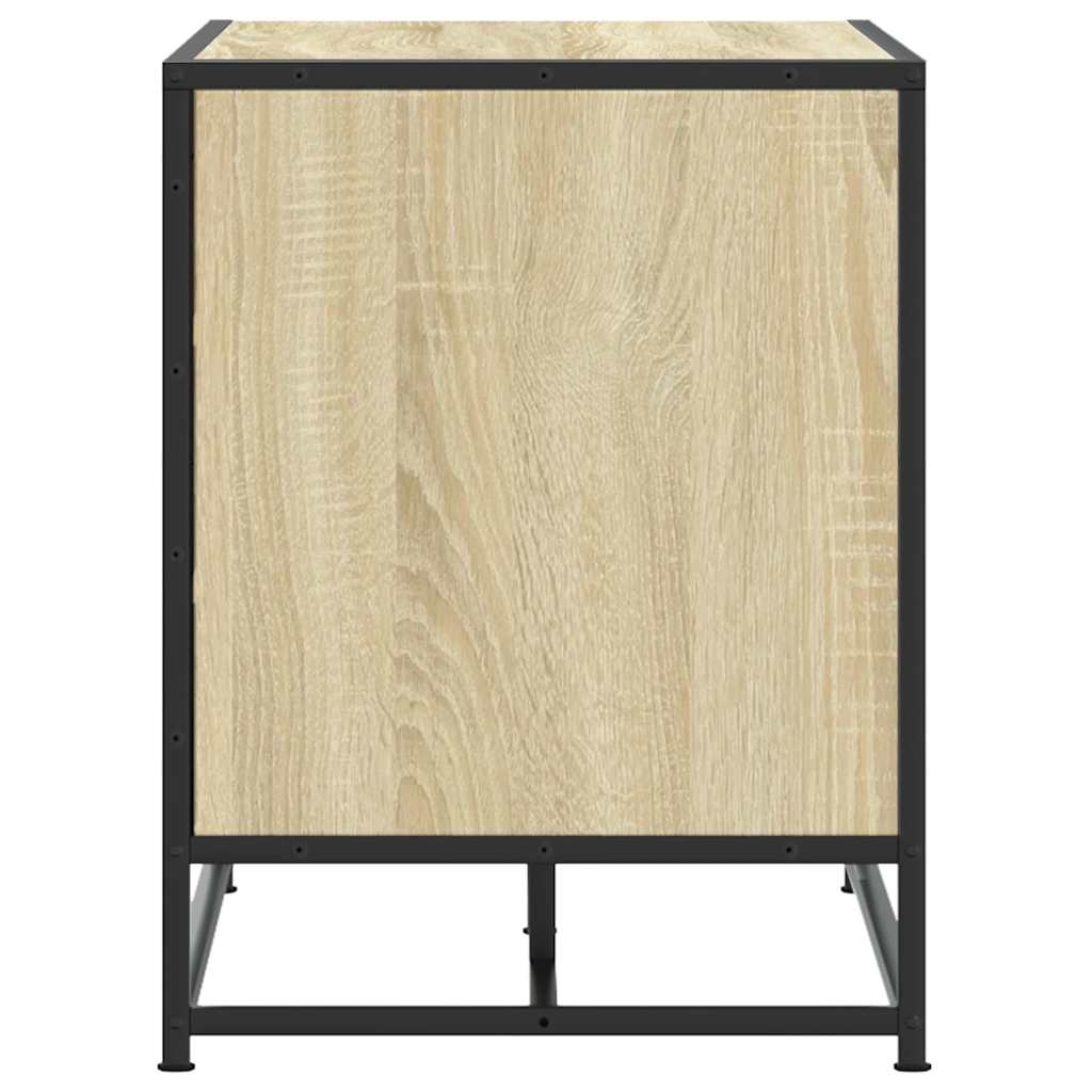 Skobenk Sonoma Eik 80X40X53,5 Cm Konstruert Tre Og Metall