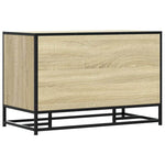 Skobenk Sonoma Eik 80X40X53,5 Cm Konstruert Tre Og Metall