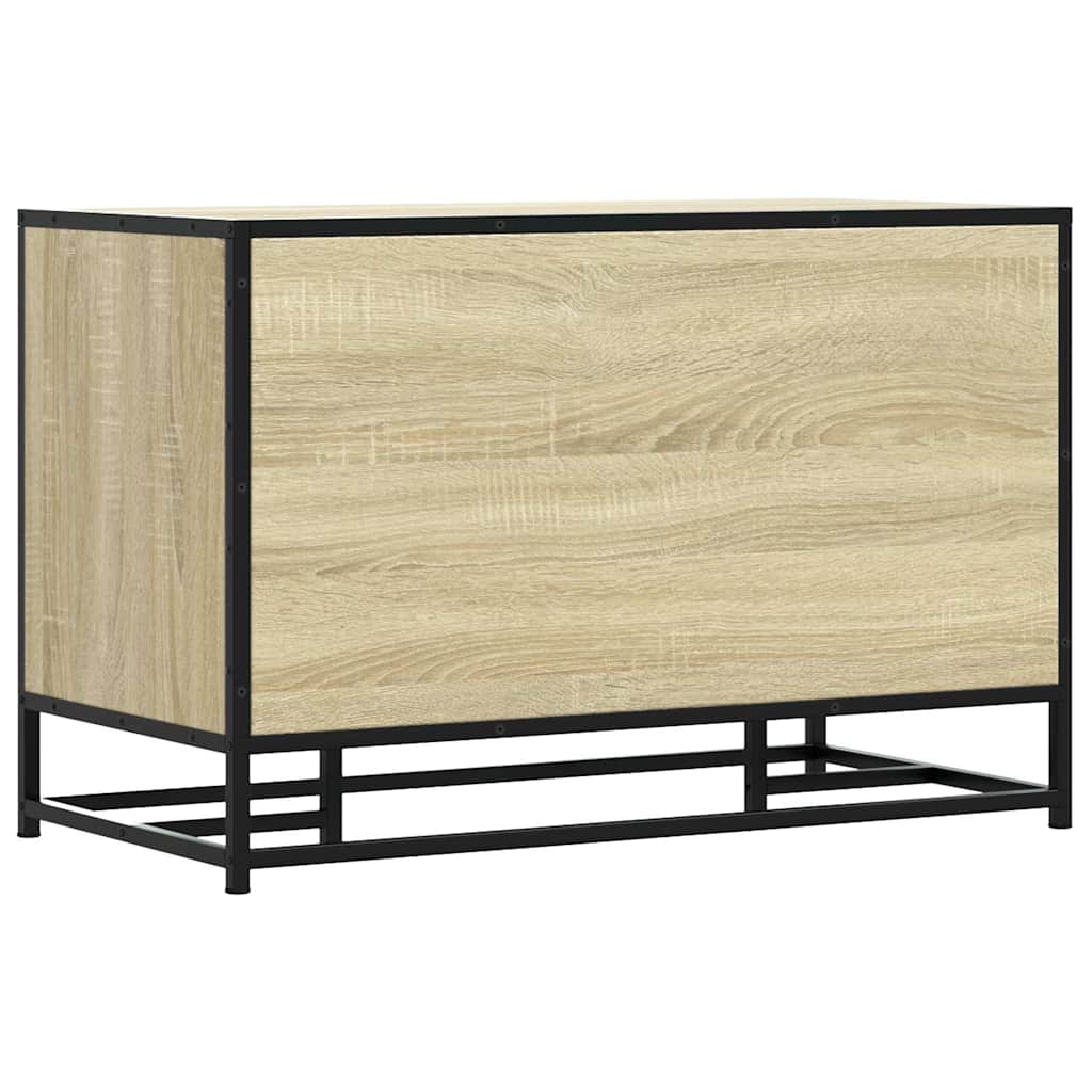 Skobenk Sonoma Eik 80X40X53,5 Cm Konstruert Tre Og Metall
