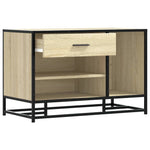 Skobenk Sonoma Eik 80X40X53,5 Cm Konstruert Tre Og Metall