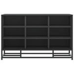 Skobenk Svart 84X40X53,5 Cm Konstruert Tre Og Metall