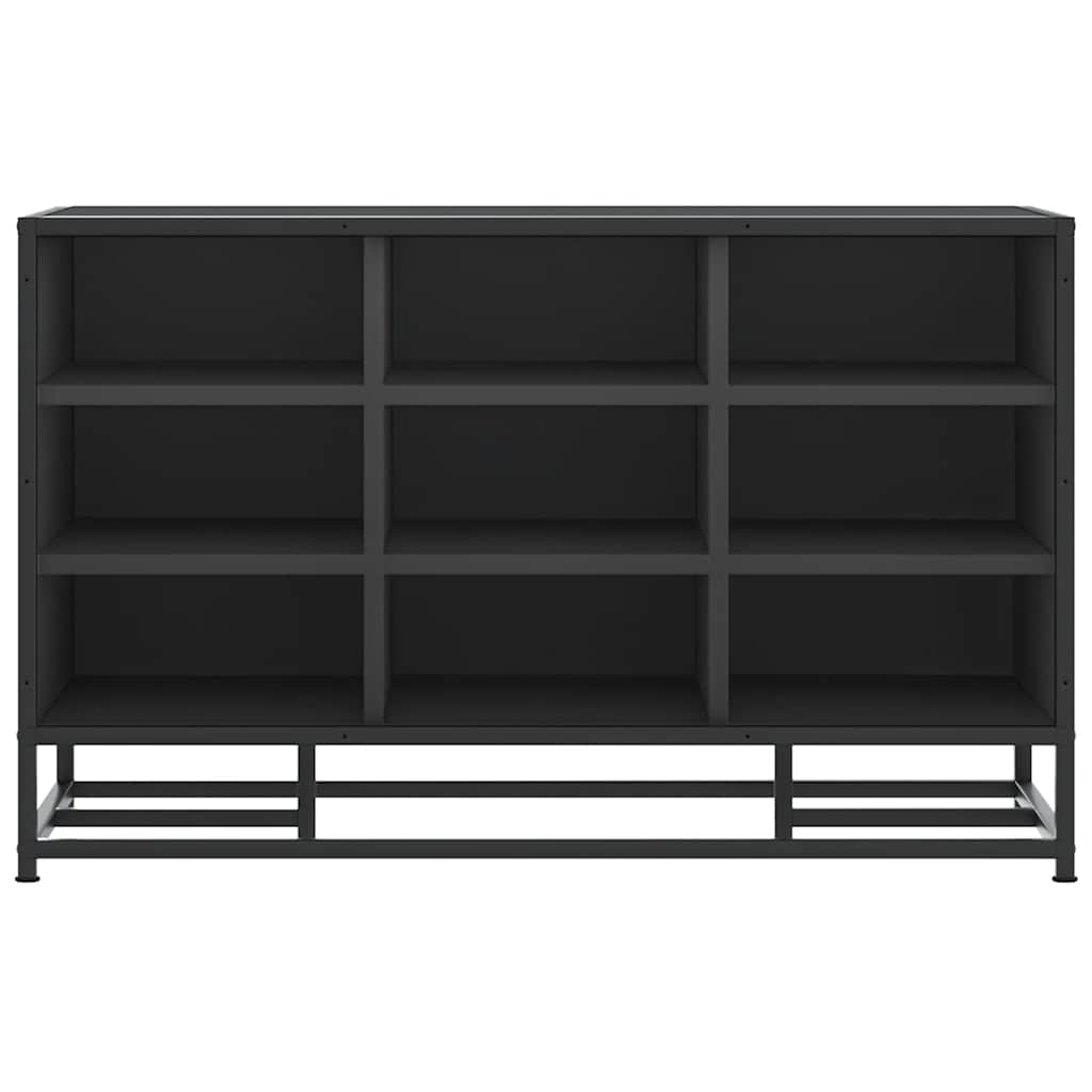 Skobenk Svart 84X40X53,5 Cm Konstruert Tre Og Metall