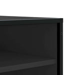Skobenk Svart 84X40X53,5 Cm Konstruert Tre Og Metall