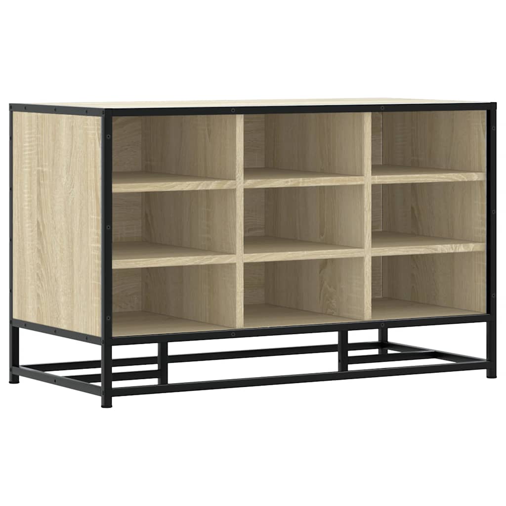 Skobenk Sonoma Eik 84X40X53,5 Cm Konstruert Tre Og Metall