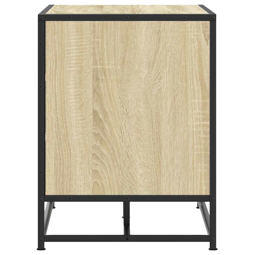 Skobenk Sonoma Eik 84X40X53,5 Cm Konstruert Tre Og Metall