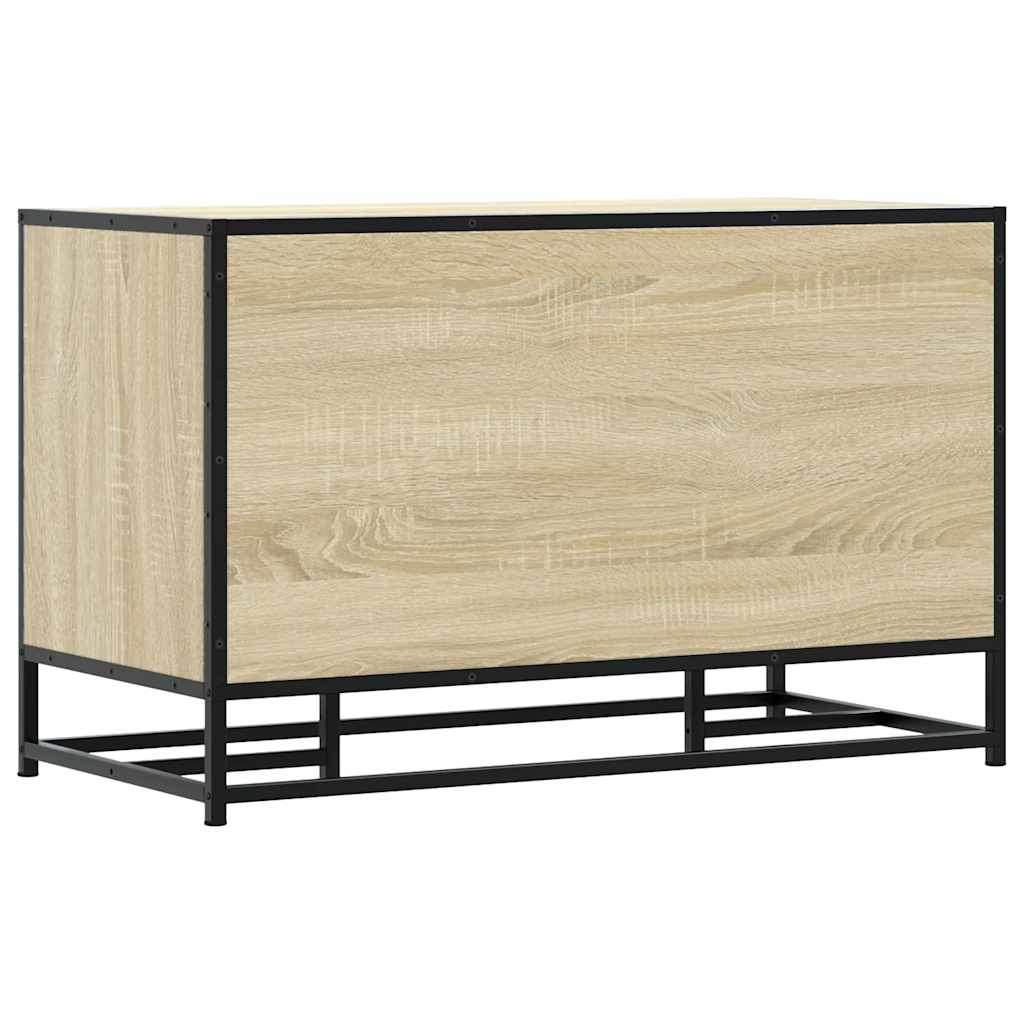 Skobenk Sonoma Eik 84X40X53,5 Cm Konstruert Tre Og Metall